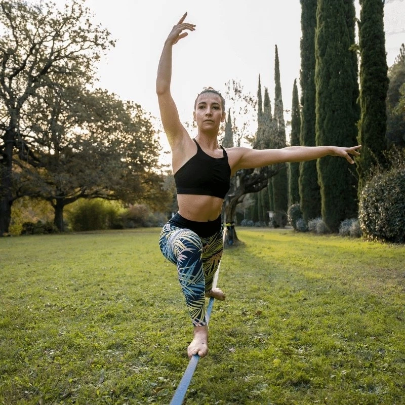 GIBBON Flowline Treewear Set Slackline 25m - Blauw/geel - Afbeelding 8