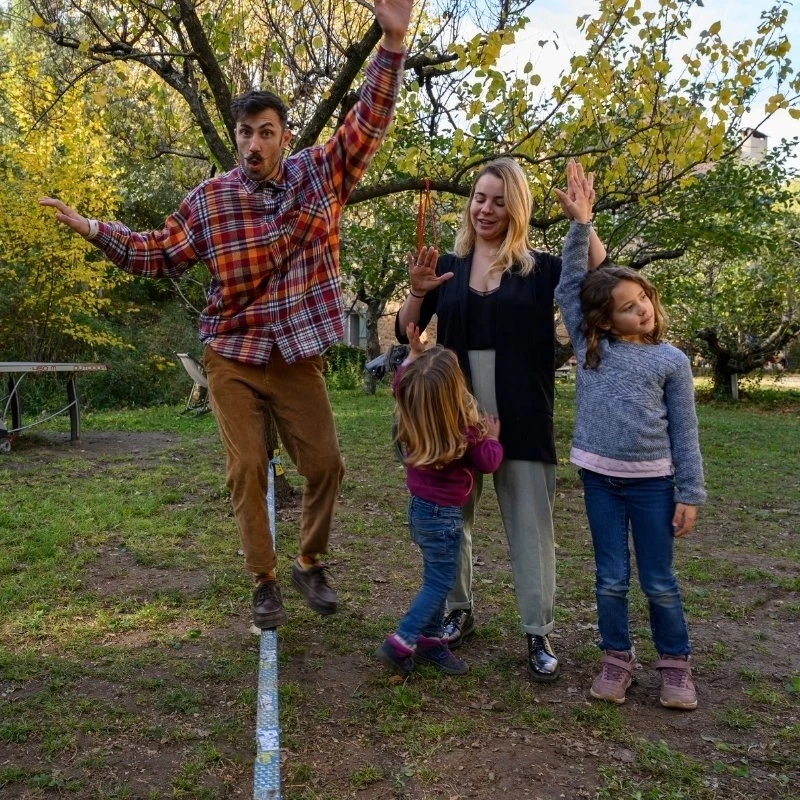 GIBBON Funline Treewear Set Slackline 15m - Blauw - Afbeelding 8