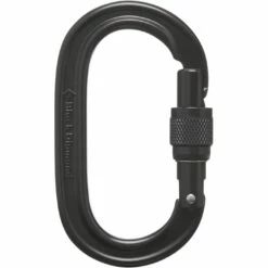 Black Diamond Oval Keylock Srewgate Carabiner - Black