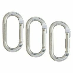 Black Diamond Oval Carabiner - 3 Pack - Silver