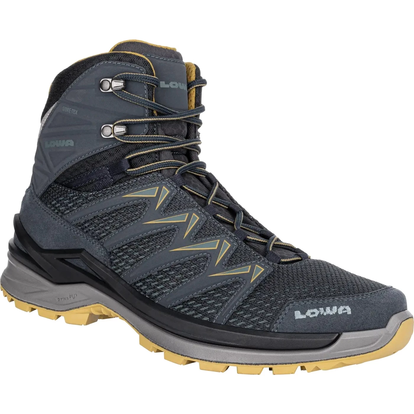 LOWA Innox Pro GTX Mid Schoen - Steel Blue/mustard - Afbeelding 6