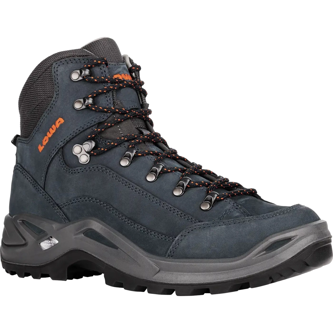 LOWA Renegade LL Mid Trekking Shoes - Dark Blue/orange - Afbeelding 3