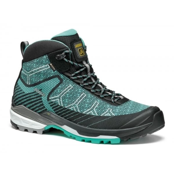 Asolo Falcon Evo Jacquard GV Dames Wandelboots - Zwart/aqua Green