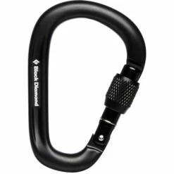Black Diamond Pearlock Screwgate HMS Carabiner - Black