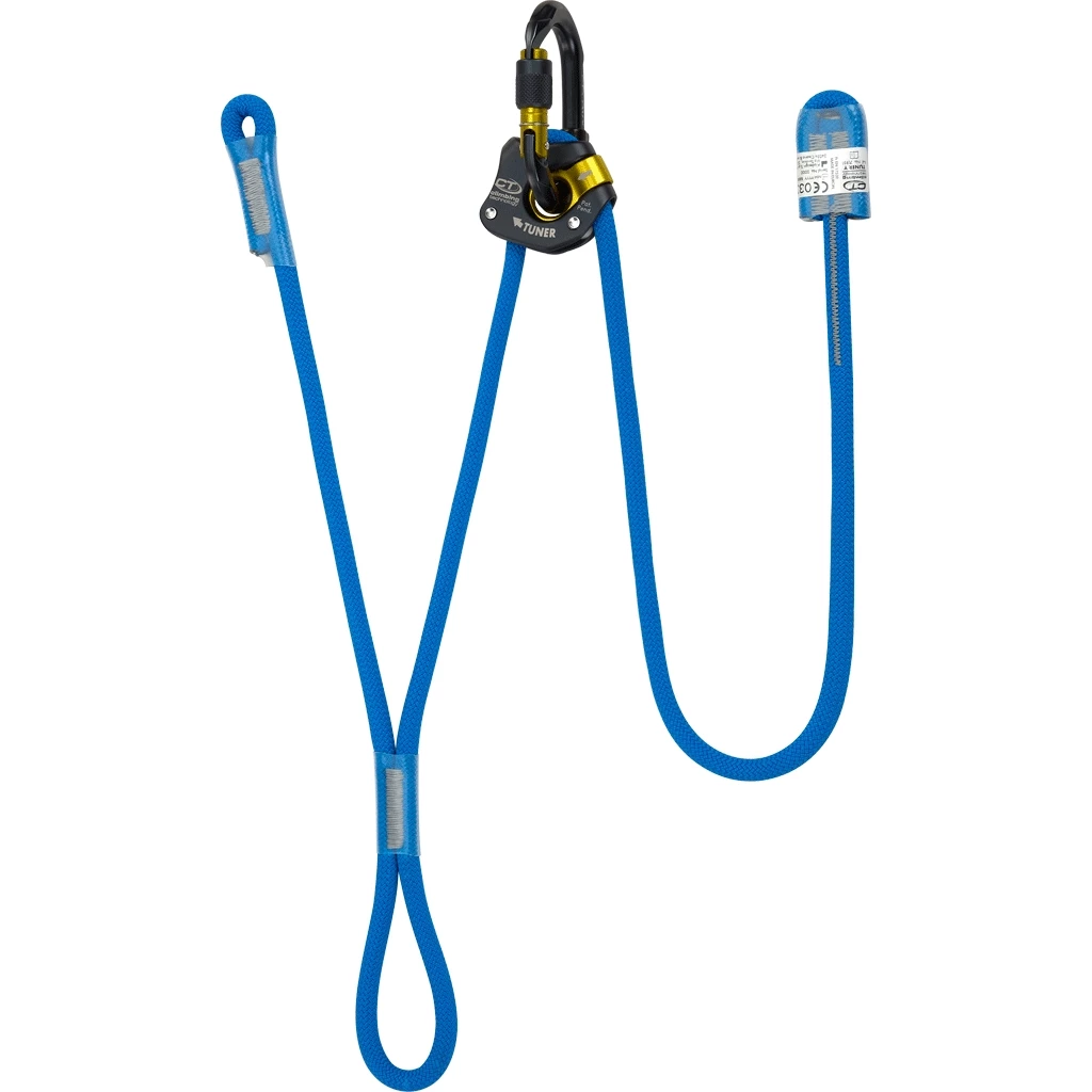Climbing Technology Tuner-Y Adjustable Lanyard + Ovx Carabiner - blue Climbing Technology Tuner-Y Adjustable Lanyard + Ovx Carabiner - Blue -Edelrid Shop climbing technology tuner y blue 4 1131735