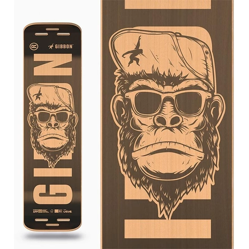 GIBBON Giboard Deck Slacklineboard - Caesar - Black - Afbeelding 2