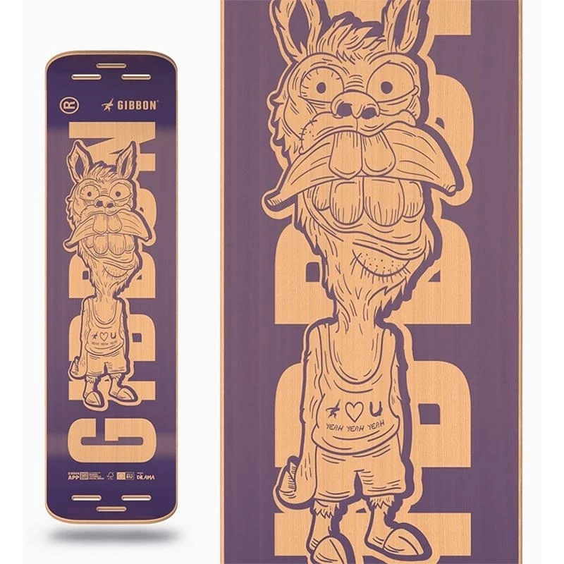 GIBBON Giboard Deck Slacklineboard - Dilama - Dark Purple - Afbeelding 2