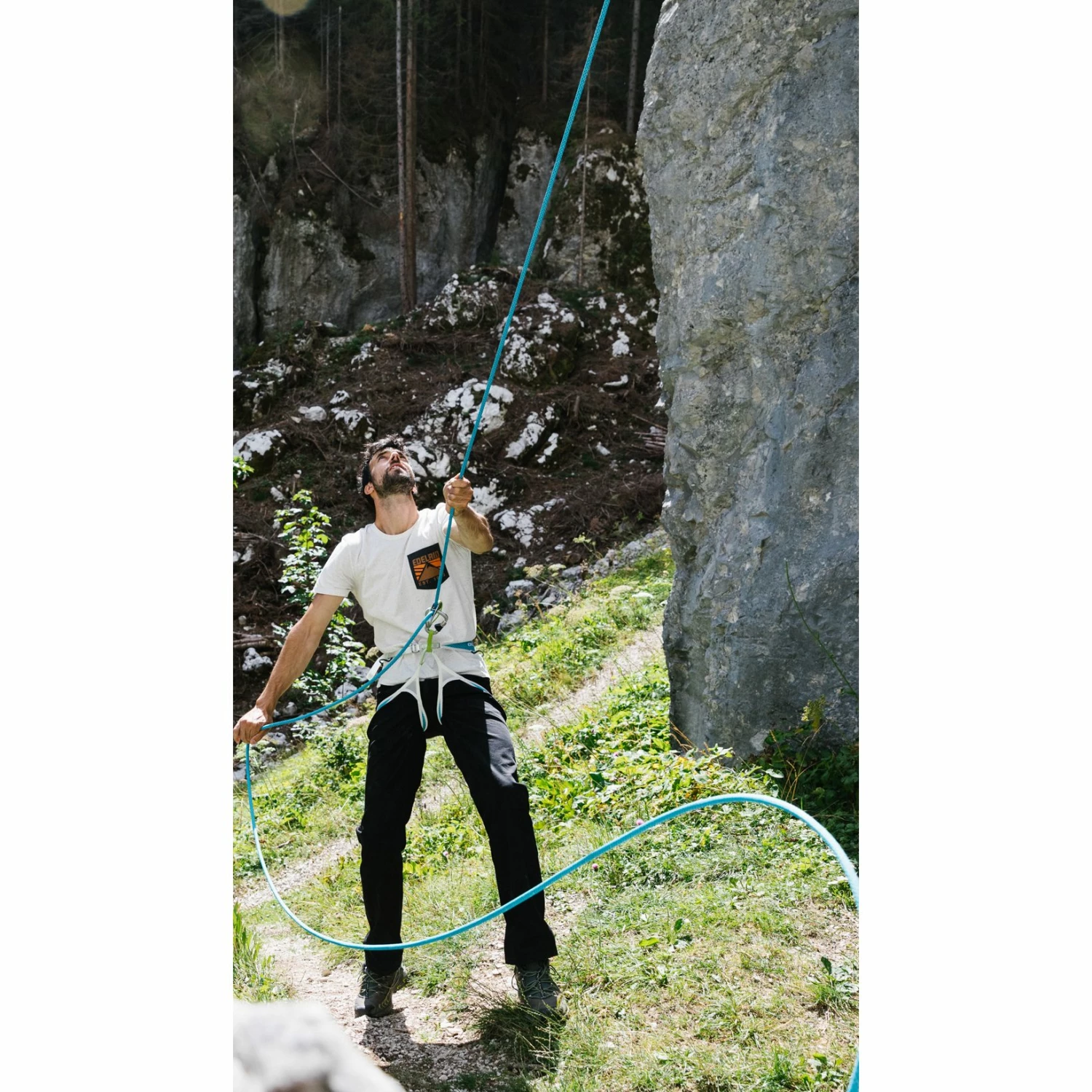 Edelrid Heron Eco Dry 9,8mm Touw - 60m - Icemint - Afbeelding 5