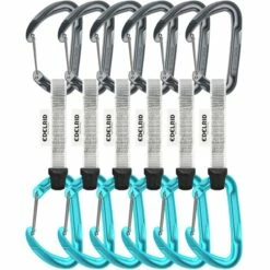 Edelrid Pure Wire 10 Cm Quickdraw Set - Set Van 6 - Slate-icemint