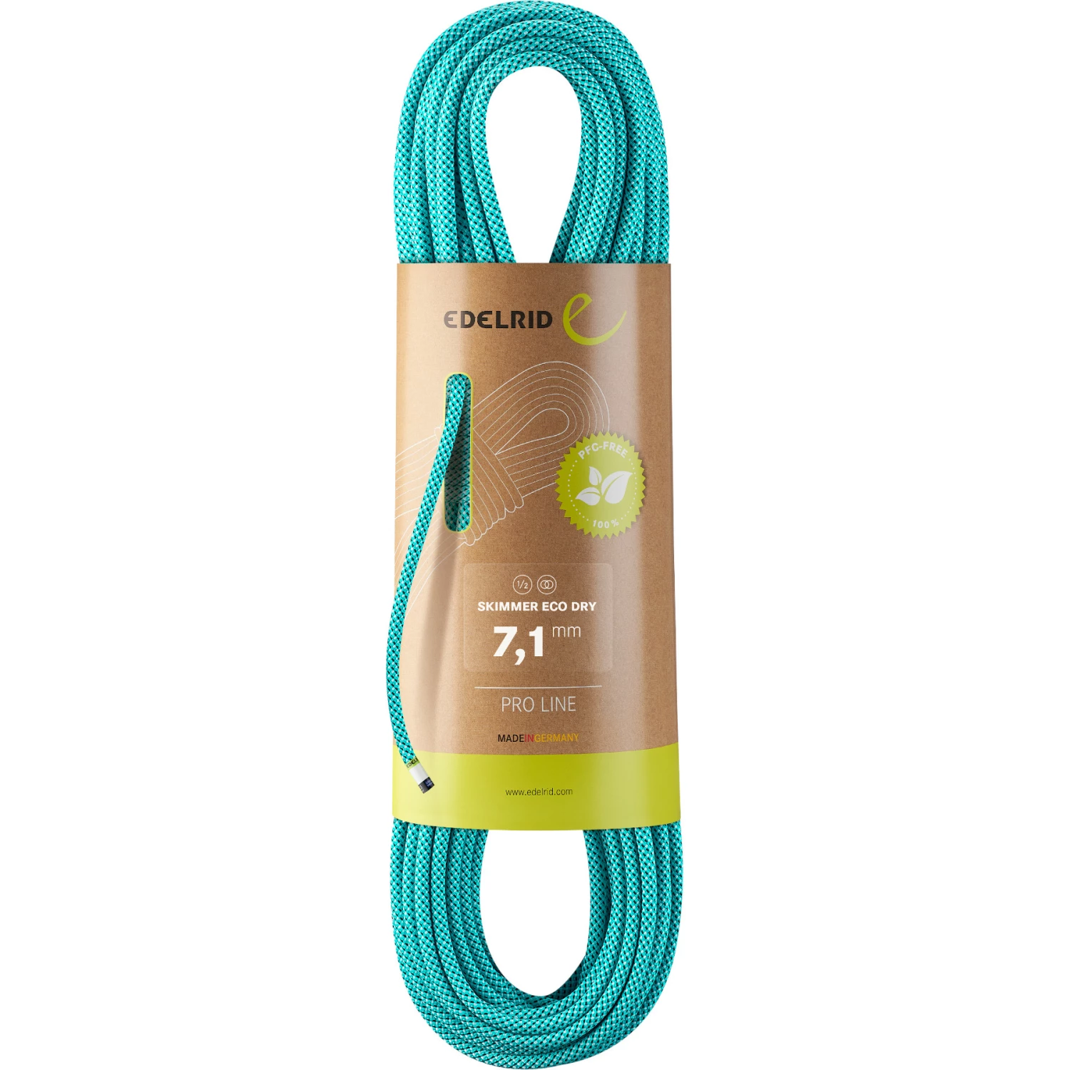 Edelrid Skimmer Eco Dry 7,1mm Touw - 60m - icemint Edelrid Skimmer Eco Dry 7,1mm Touw - 60m - Icemint -Edelrid Shop edelrid skimmer eco dry 7 1mm seil 50m icemint 824625 1