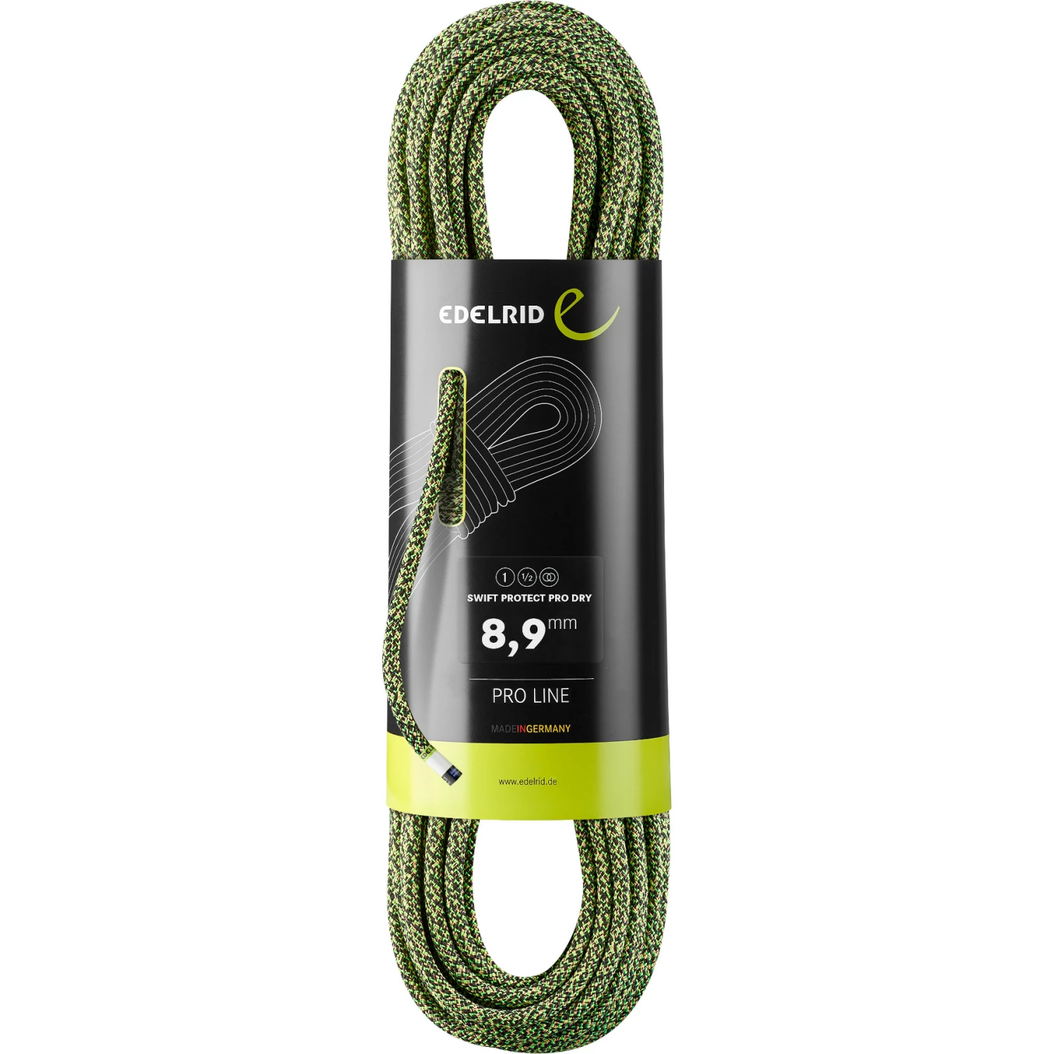 Edelrid Swift Protect Pro Dry 8,9mm Touw - 50m - Night Green