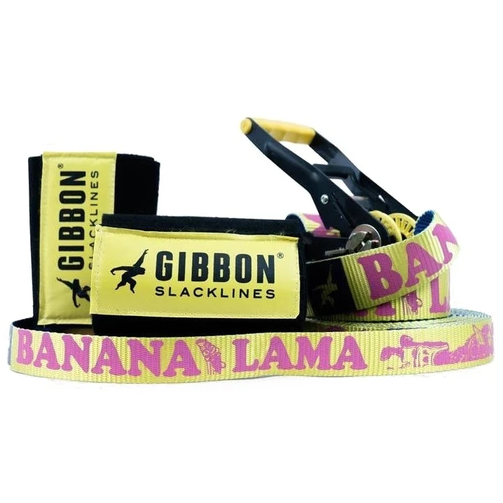 GIBBON Banana Lama Treewear Set Slackline - Blauw/geel