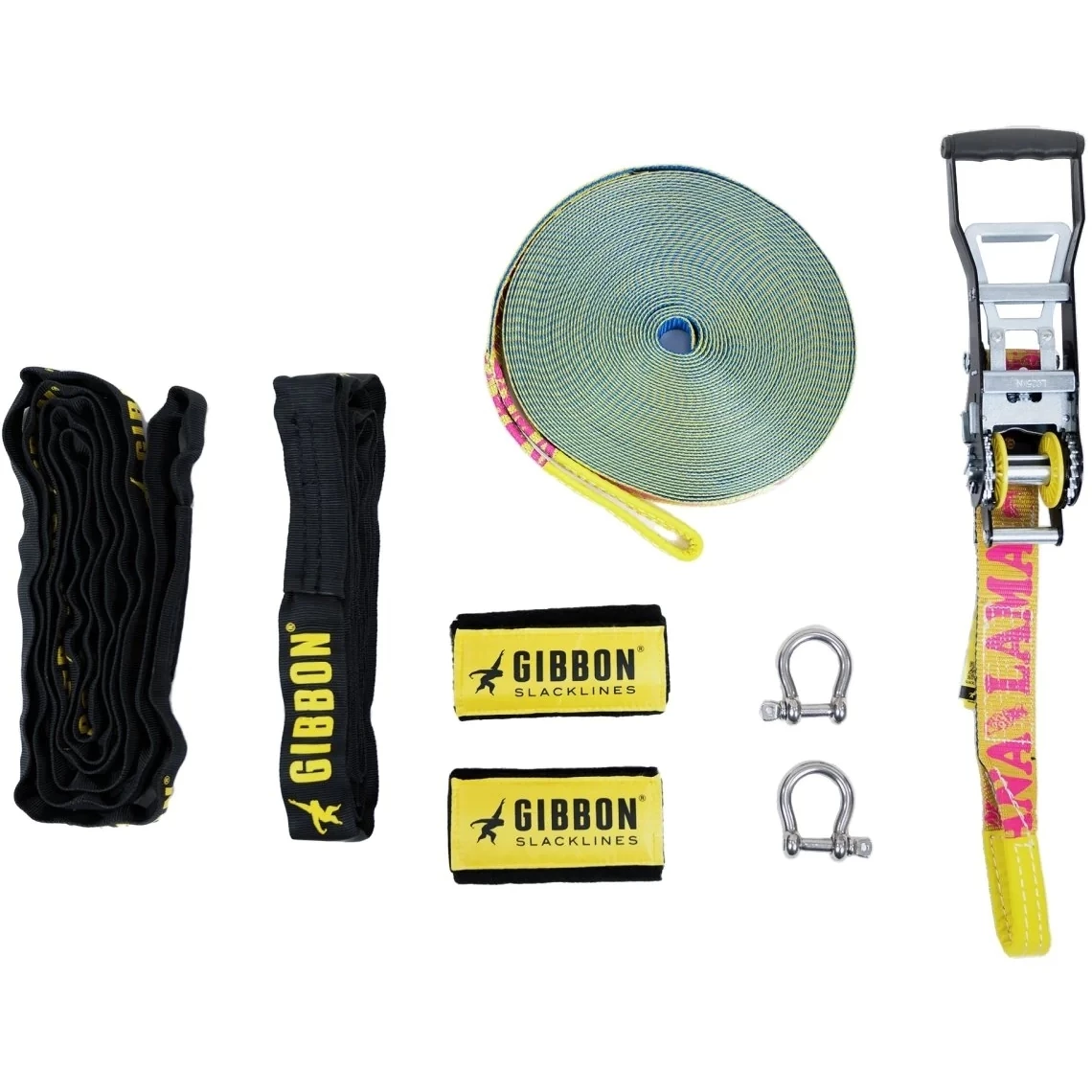 GIBBON Banana Lama Treewear Set XL Slackline - blauw/geel GIBBON Banana Lama Treewear Set XL Slackline - Blauw/geel -Edelrid Shop gibbon bananalama xl treewear set blue yellow 20224 03 1512088