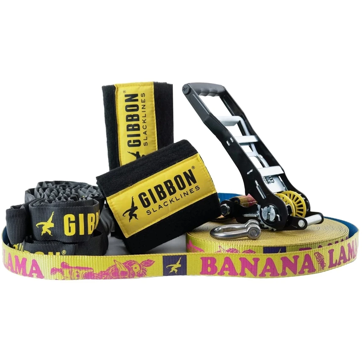 GIBBON Banana Lama Treewear Set XL Slackline - blauw/geel GIBBON Banana Lama Treewear Set XL Slackline - Blauw/geel -Edelrid Shop gibbon bananalama xl treewear set blue yellow 20224 04 1512089