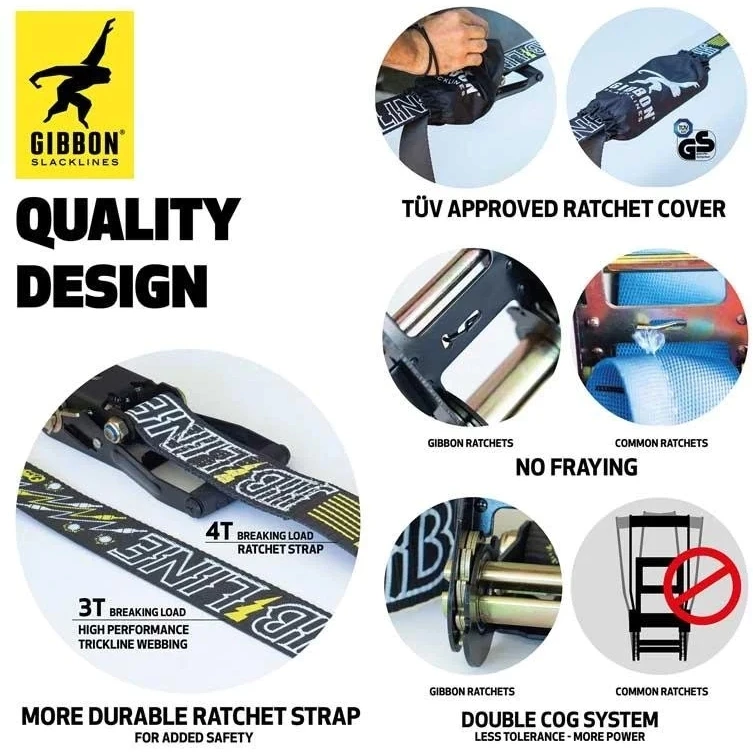 GIBBON Jibline Treewear - 15m Slackline Set - Afbeelding 8