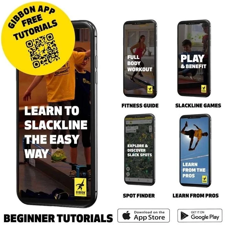 GIBBON Slackrack Classic 4.5m - Geel/zwart - Afbeelding 4