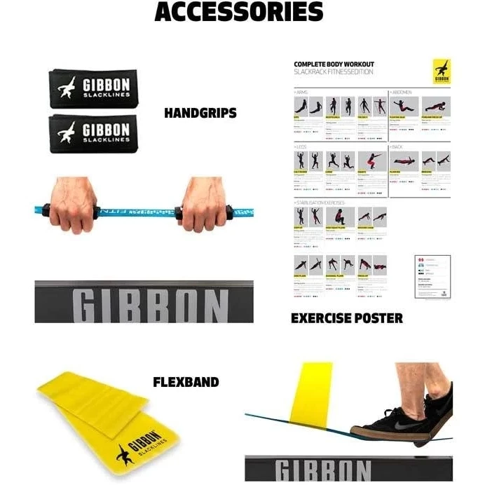 GIBBON Slackrack Fitness Edition 3m - Blauw/grijs - Afbeelding 5