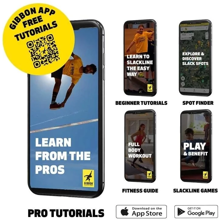 GIBBON Surferline Treewear Set Slackline 30m - Paars - Afbeelding 8