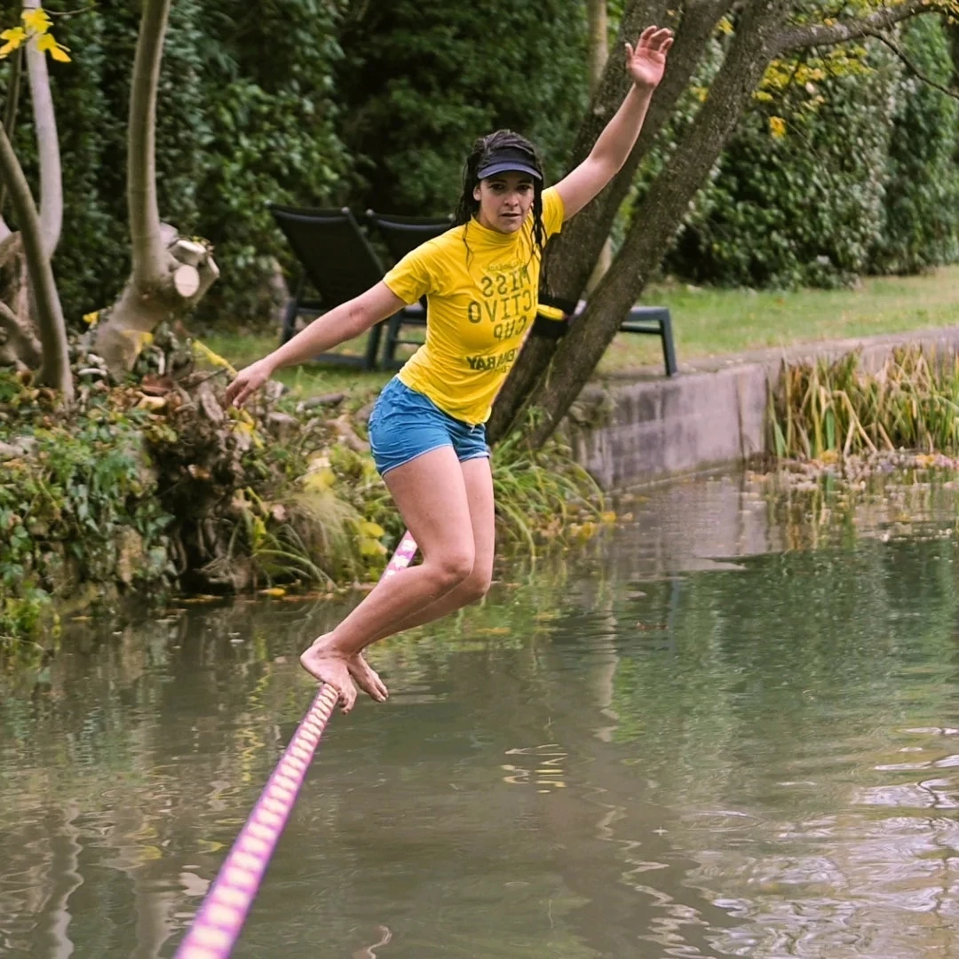 GIBBON Surferline Treewear Set Slackline 30m - Paars - Afbeelding 7