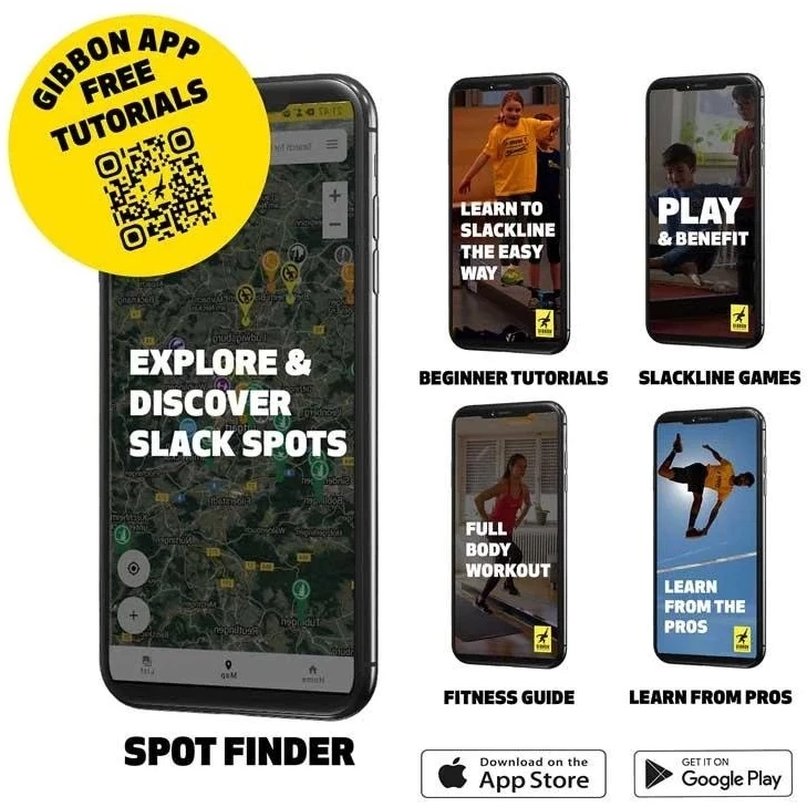 GIBBON Travelline Treewear - 15m Slackline Set - Afbeelding 9