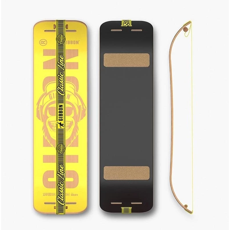GIBBON Giboard Set Slacklineboard - Bonzo Classic - Geel - Afbeelding 2