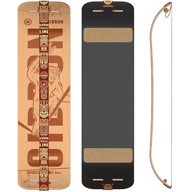 GIBBON Giboard Set Slacklineboard - Roots Rocker Travel - Brown - Afbeelding 2