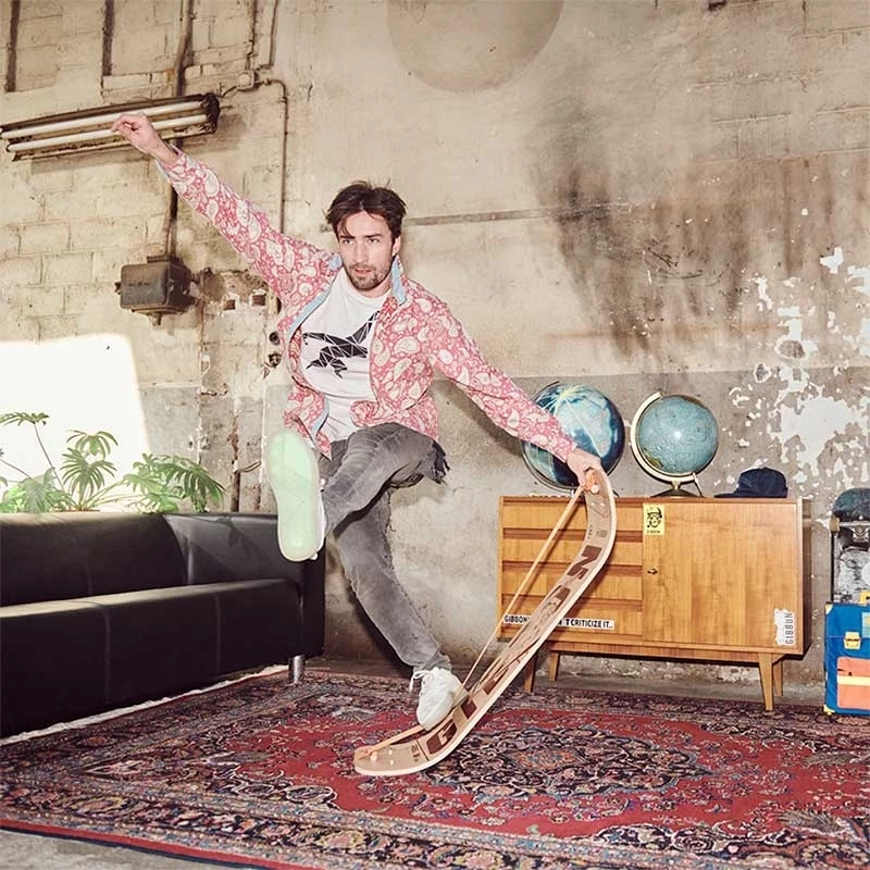 GIBBON Giboard Set Slacklineboard - Roots Rocker Travel - Brown - Afbeelding 6