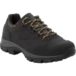 Jack Wolfskin Rebellion Texapore Low Heren Trekkingschoenen - Phantom / Burly Yellow XT