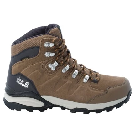 Jack Wolfskin Refugio Texapore Mid Dames Wandelboots - Brown / Apricot - Afbeelding 3