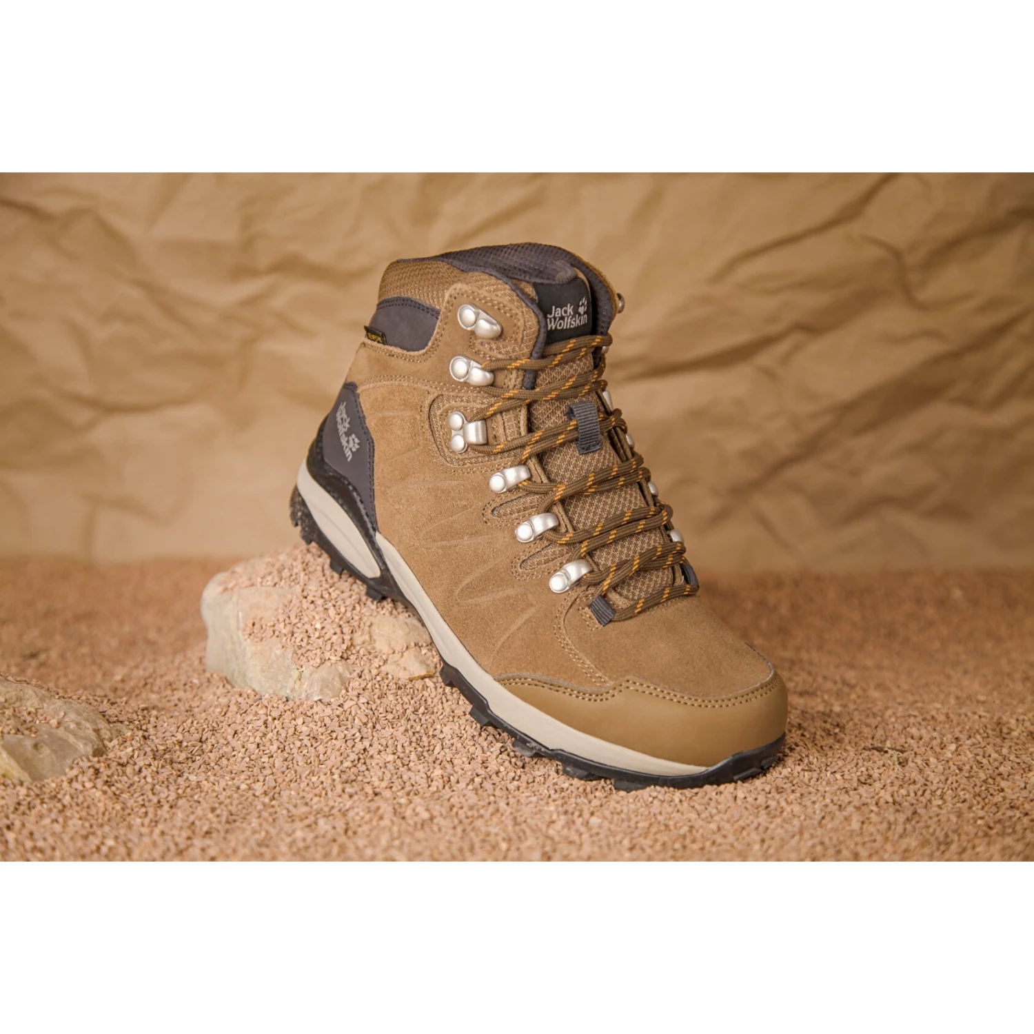 Jack Wolfskin Refugio Texapore Mid Dames Wandelboots - Brown / Apricot - Afbeelding 7