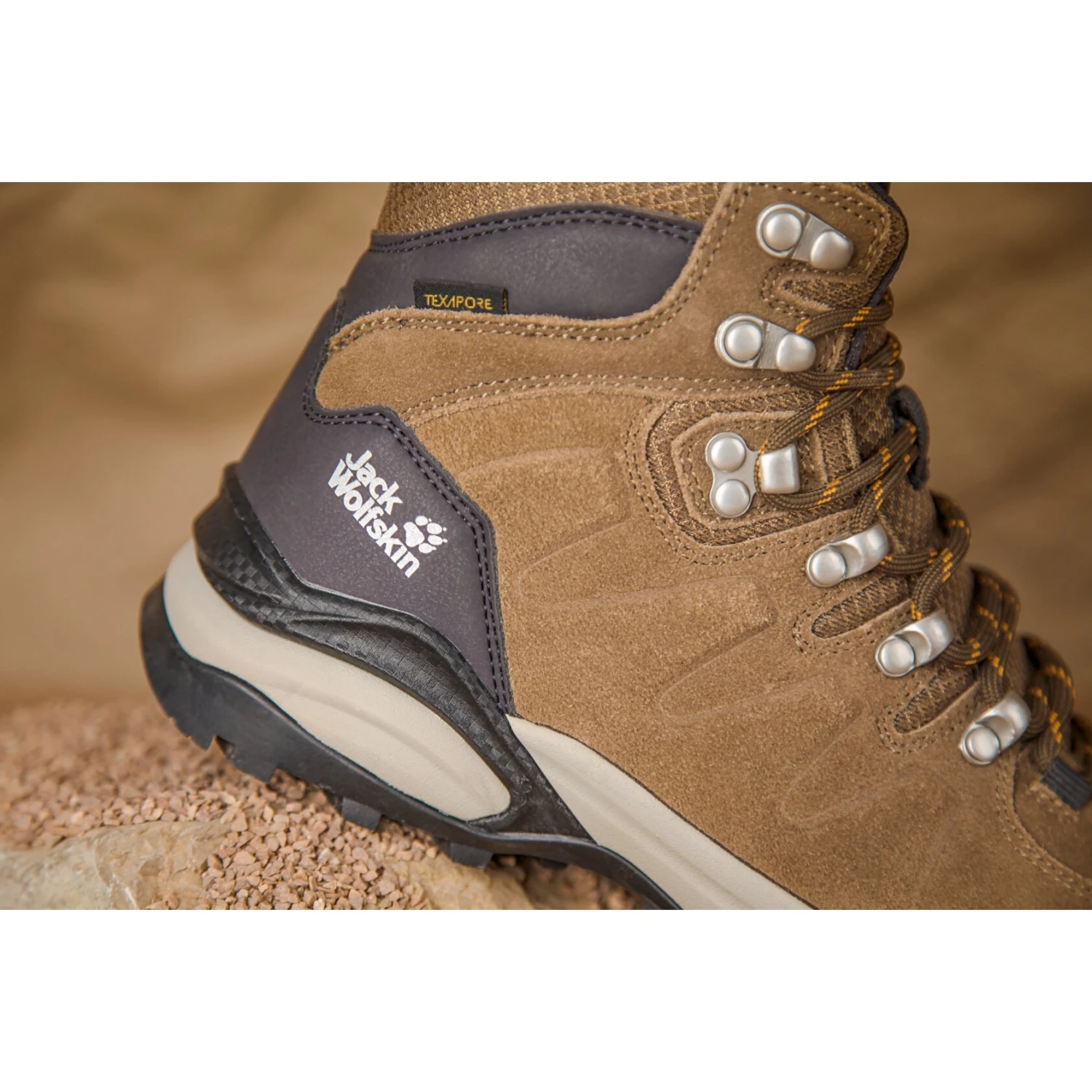 Jack Wolfskin Refugio Texapore Mid Dames Wandelboots - Brown / Apricot - Afbeelding 8