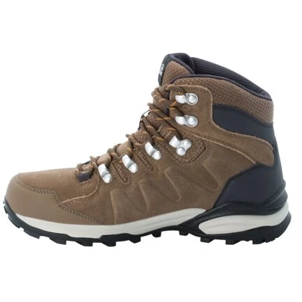 Jack Wolfskin Refugio Texapore Mid Dames Wandelboots - Brown / Apricot - Afbeelding 4