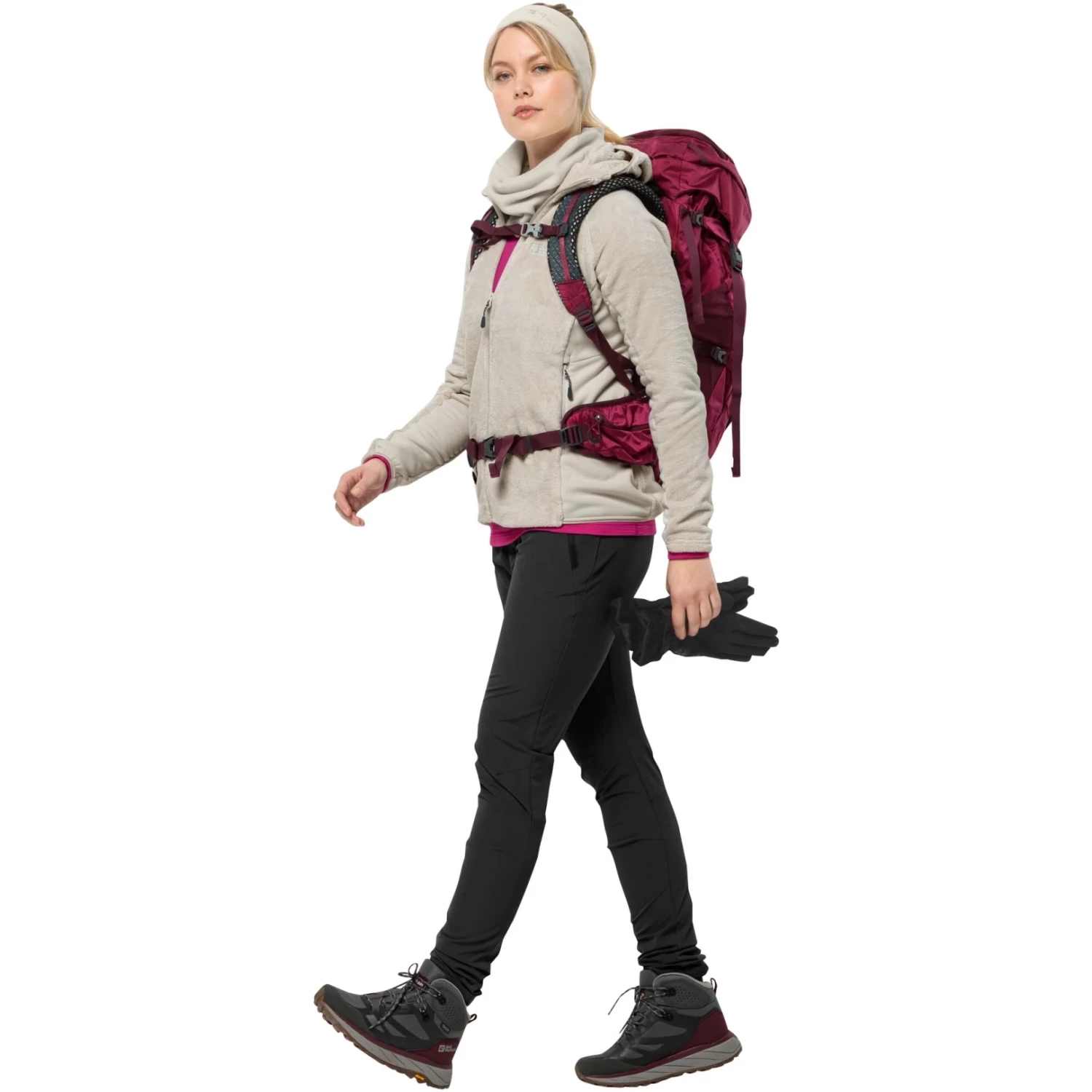 Jack Wolfskin Terraventure Texapore Mid Dames Schoenen - Dark Maroon - Afbeelding 8