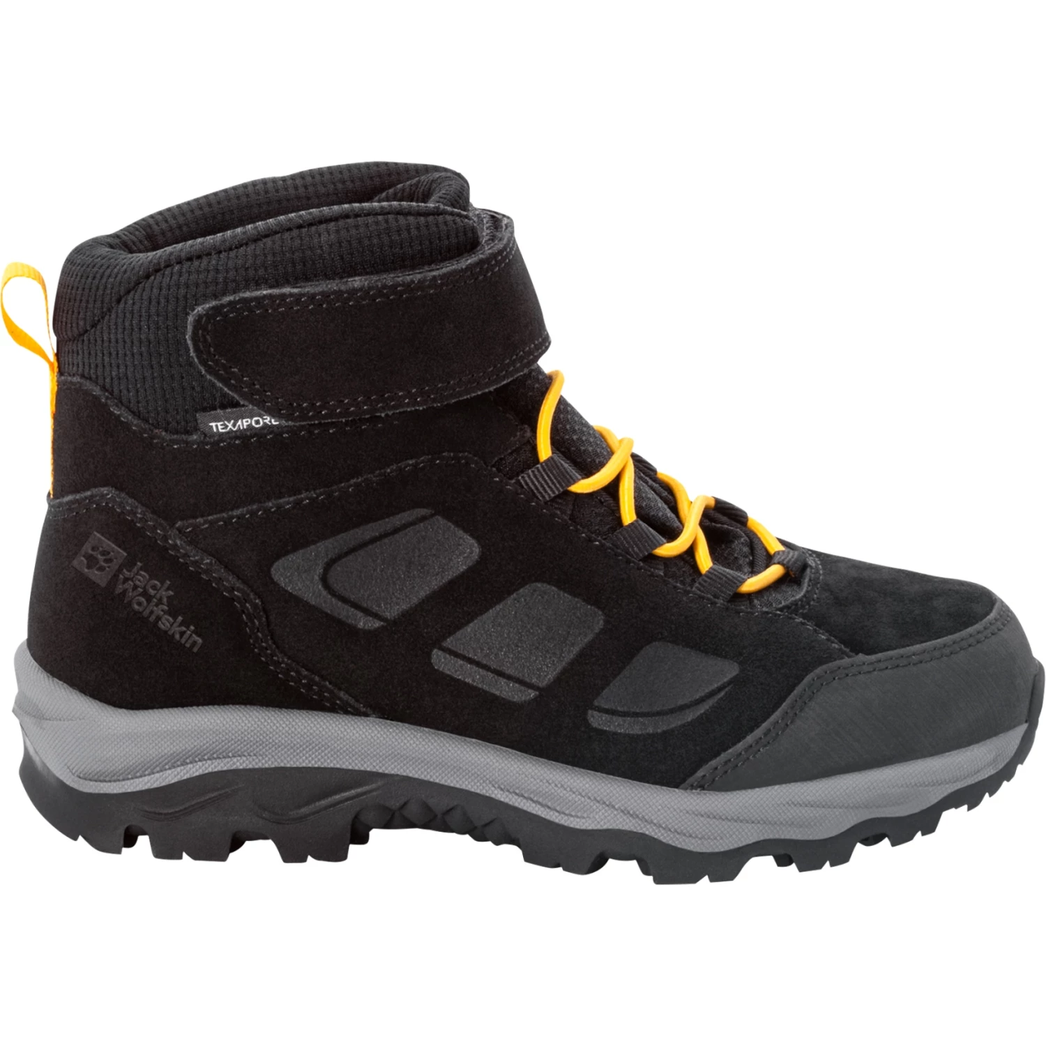 Jack Wolfskin Vojo LT Texapore Mid Kinder Wandelboots - Black / Burly Yellow XT - Afbeelding 3