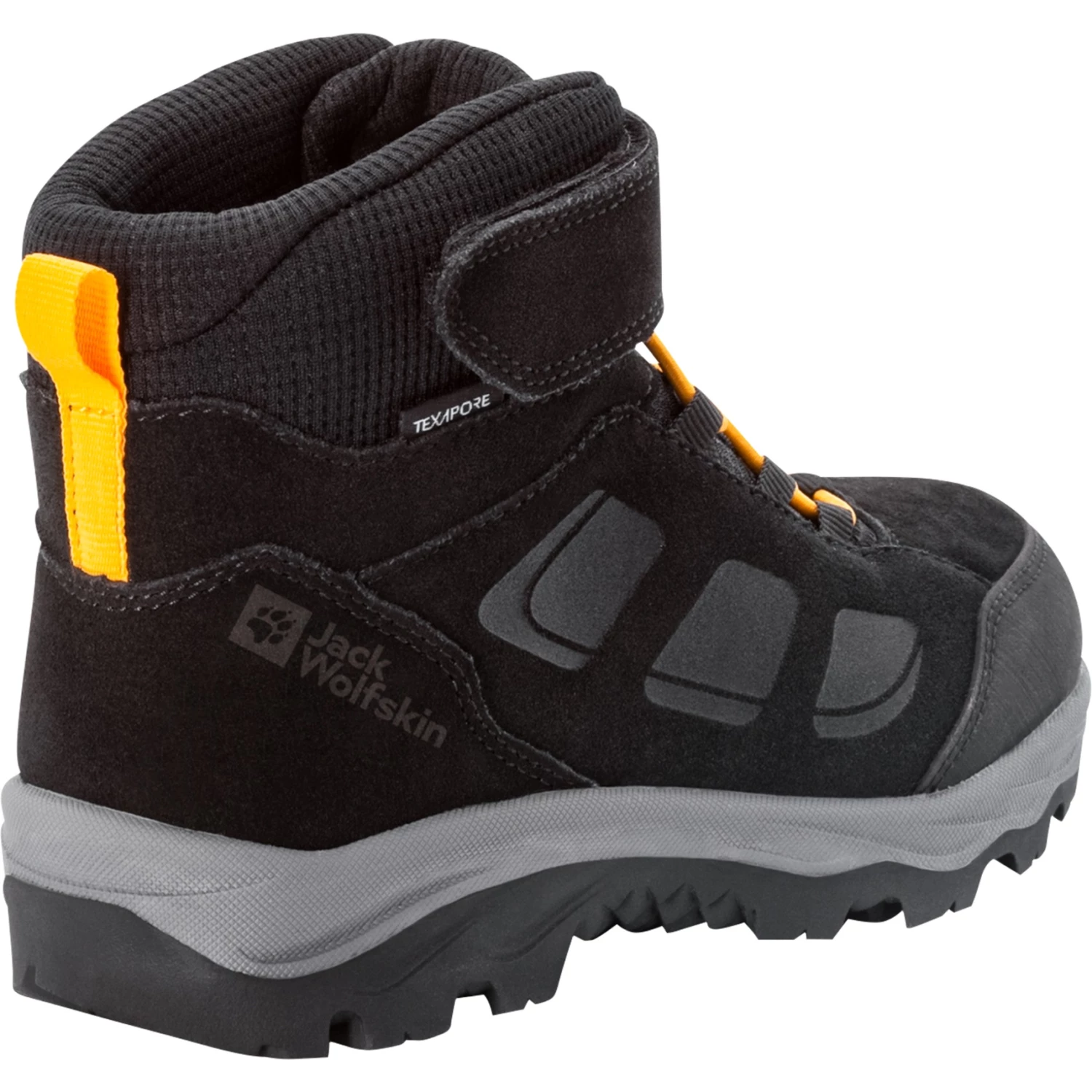 Jack Wolfskin Vojo LT Texapore Mid Kinder Wandelboots - Black / Burly Yellow XT - Afbeelding 2