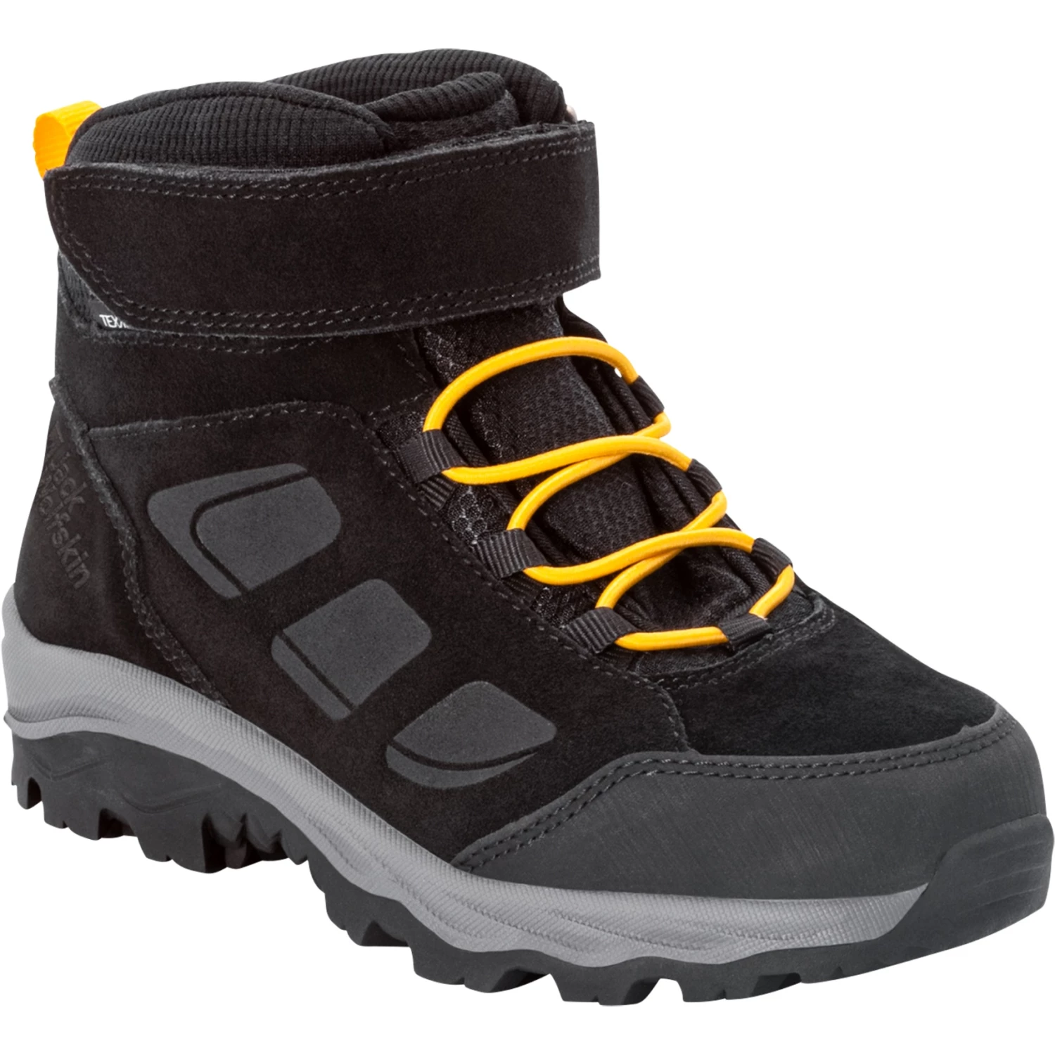 Jack Wolfskin Vojo LT Texapore Mid Kinder Wandelboots - Black / Burly Yellow XT