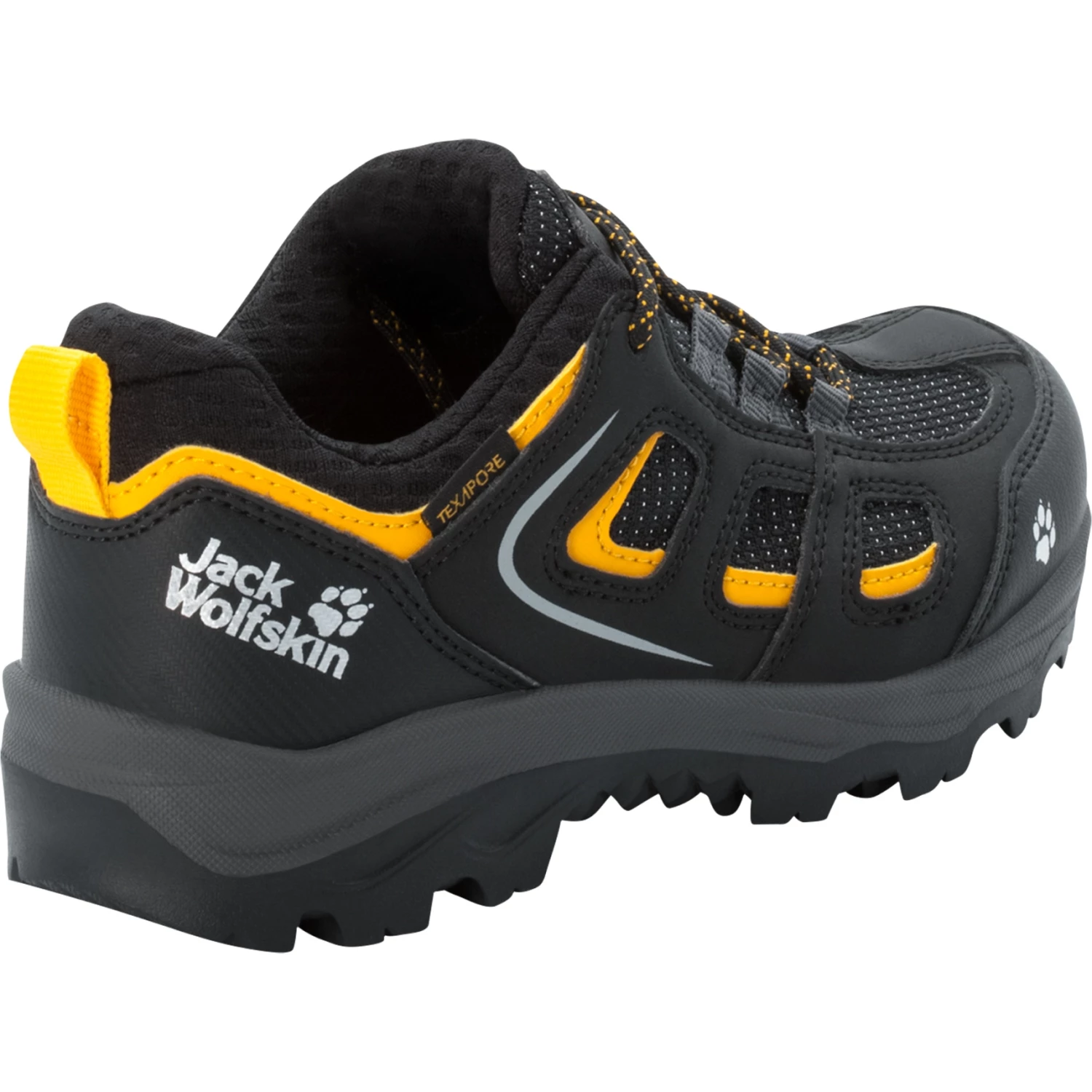 Jack Wolfskin Vojo Texapore Low Kinderen Wandelschoenen - Black / Burly Yellow - Afbeelding 2
