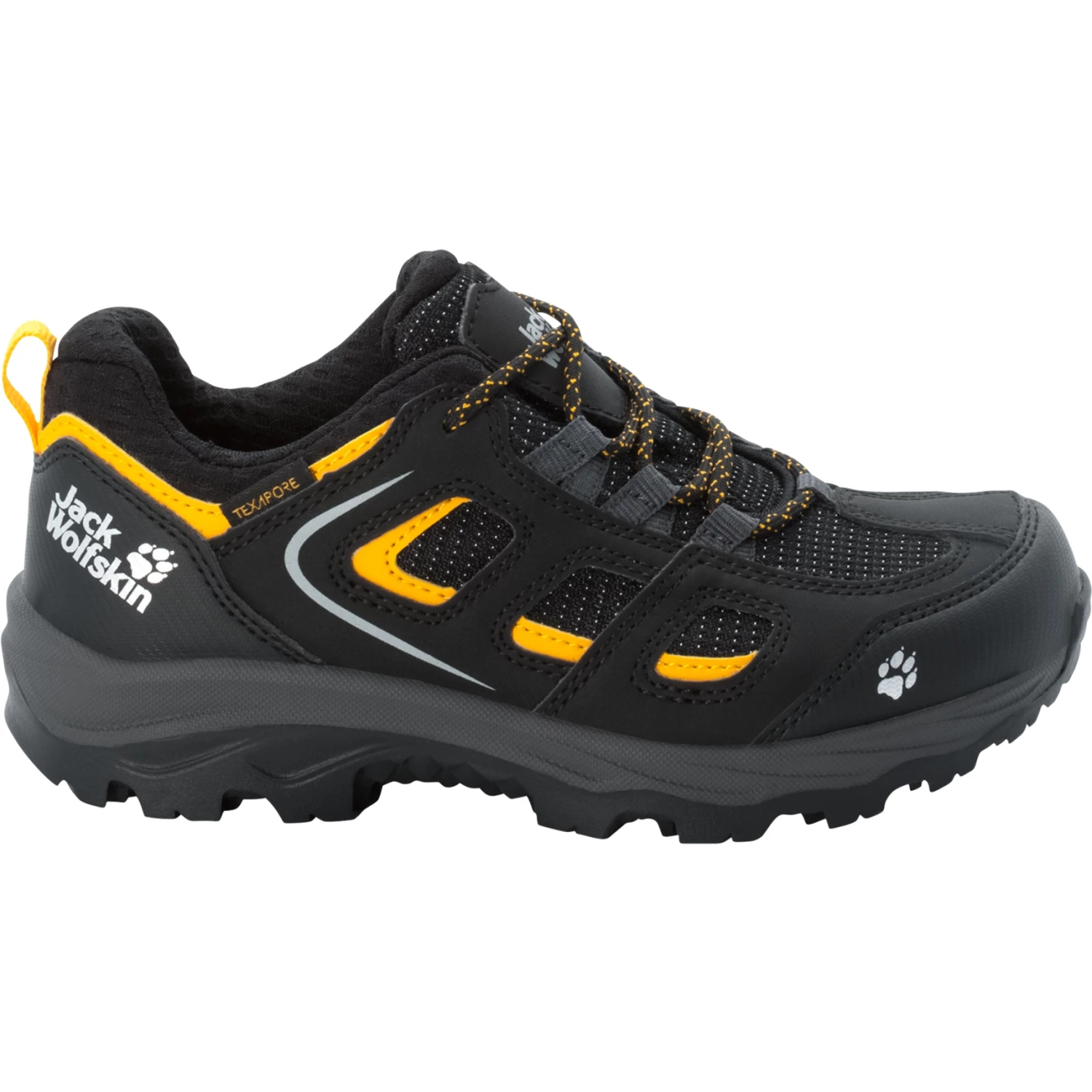 Jack Wolfskin Vojo Texapore Low Kinderen Wandelschoenen - Black / Burly Yellow - Afbeelding 3