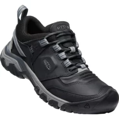 KEEN Ridge Flex Waterproof Hiking Shoes - Black / Magnet