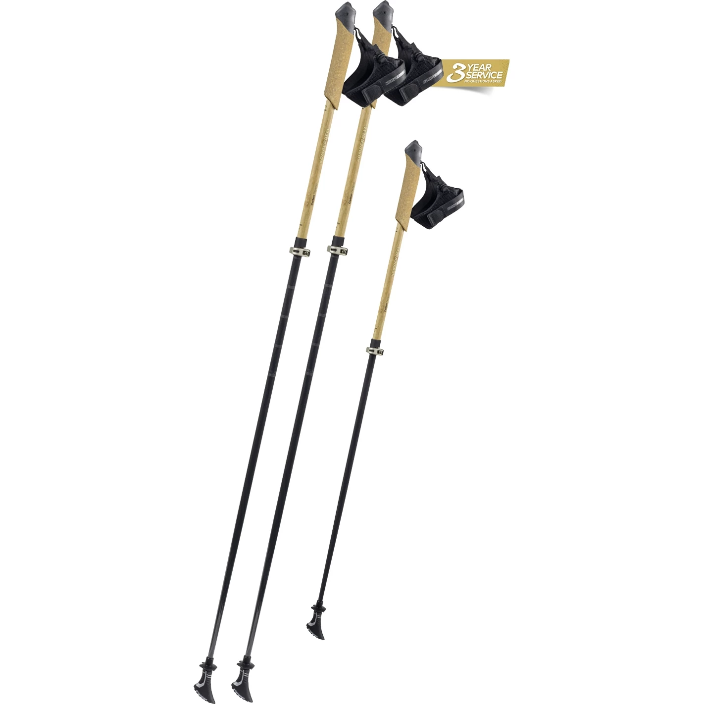 Komperdell Bayamo Vario Carbon Nordic Walking Stokken (Paar) - Bamboo