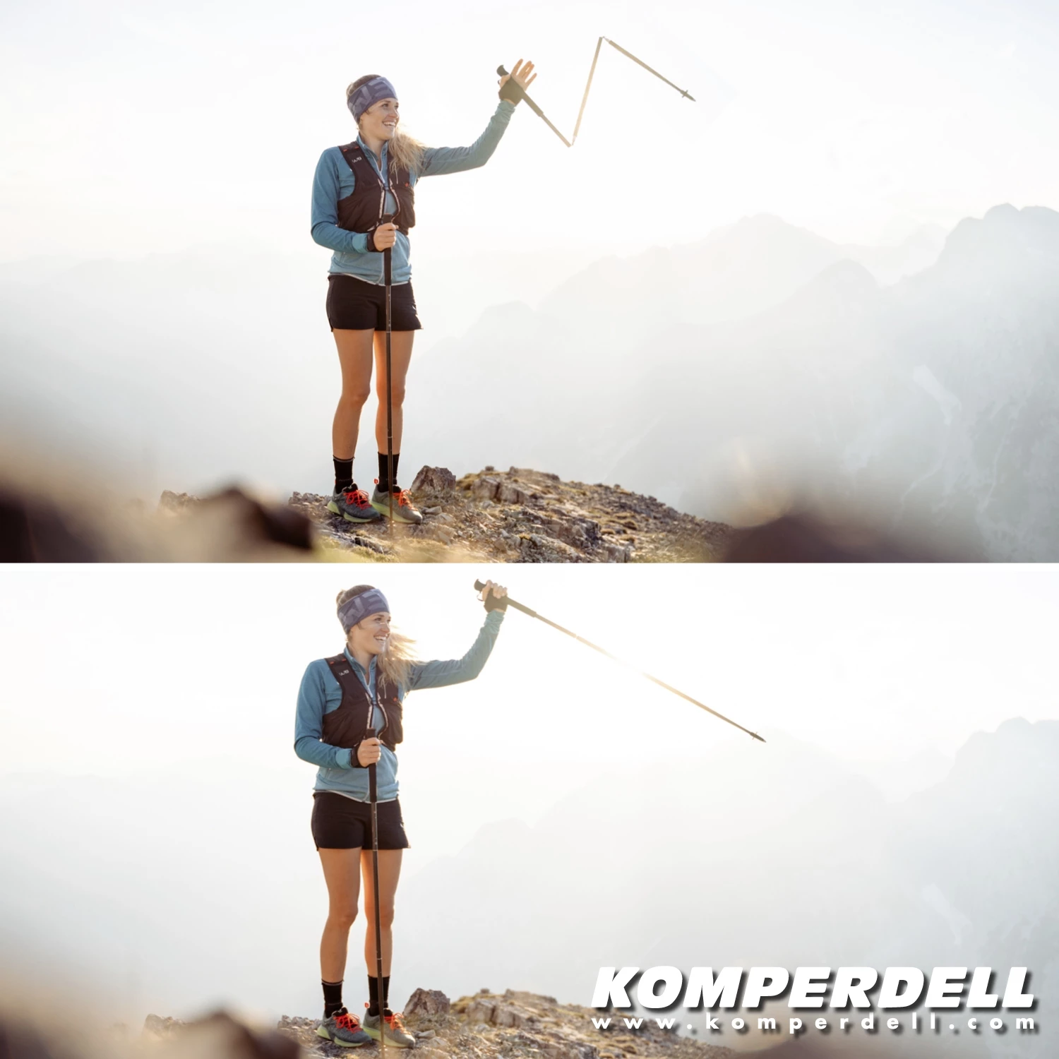 Komperdell Carbon Trail.FXP Foldable Trailrunning Stokken (Paar) - Black/bronze - Afbeelding 4