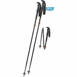 Komperdell Carbon FXP.4 Approach Vario Compact Trekkingstokken (Paar) - Zwart/rood