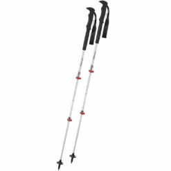 Komperdell Explorer Compact PL Trekkingstokken (Paar) - Zilver/rood