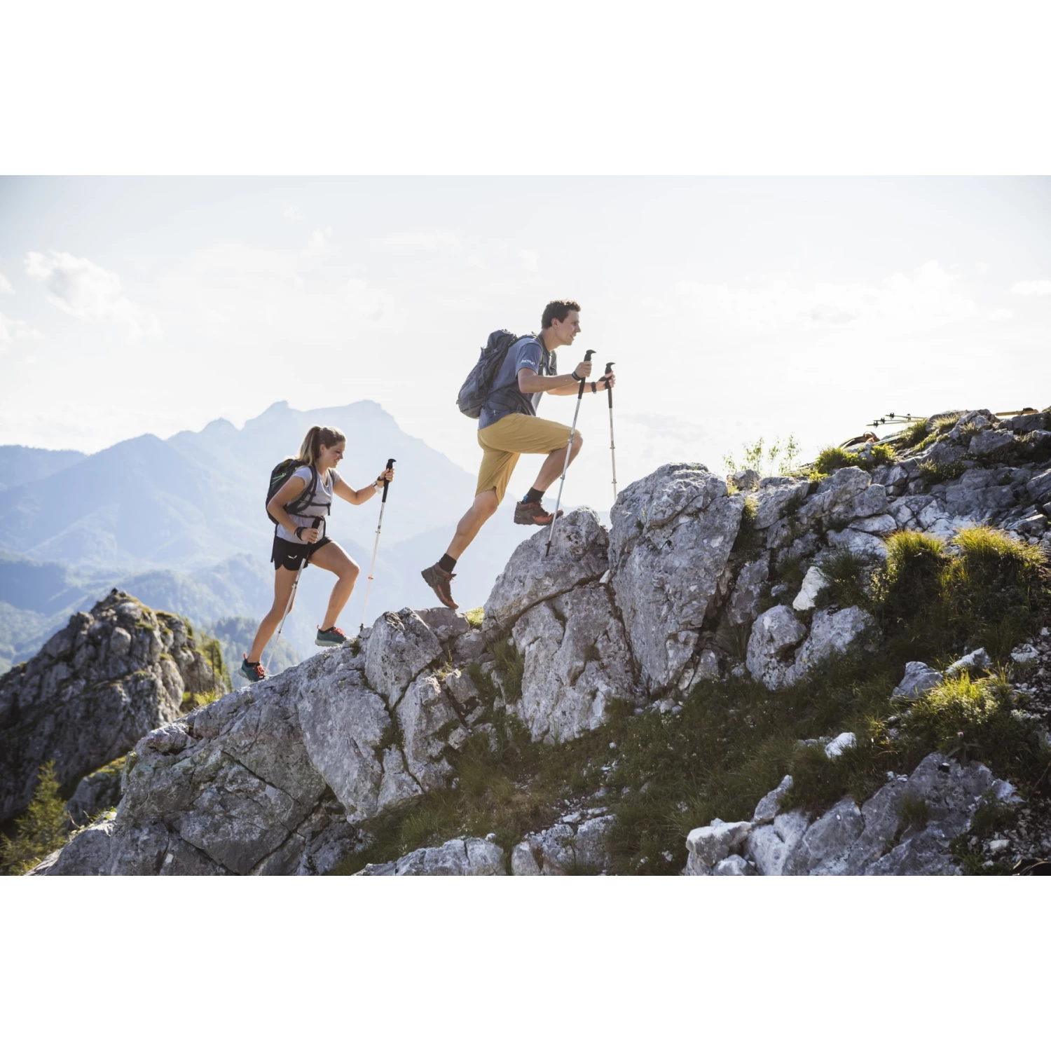 Komperdell Explorer Contour PL Trekkingstokken (Paar) - Zilver/blauw - Afbeelding 5