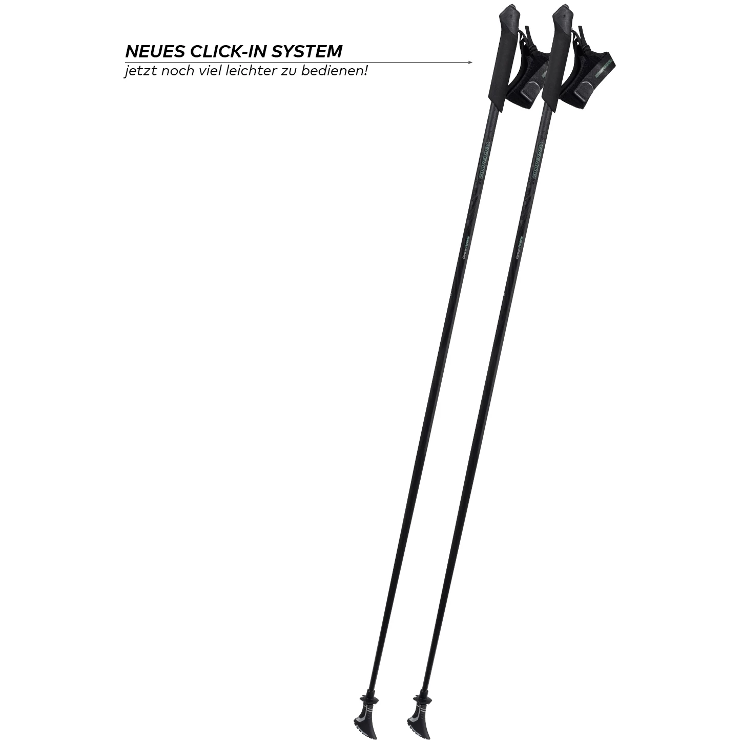 Komperdell Poniente Carbon Nordic Walking Stokken (Paar) - Zwart - Afbeelding 2