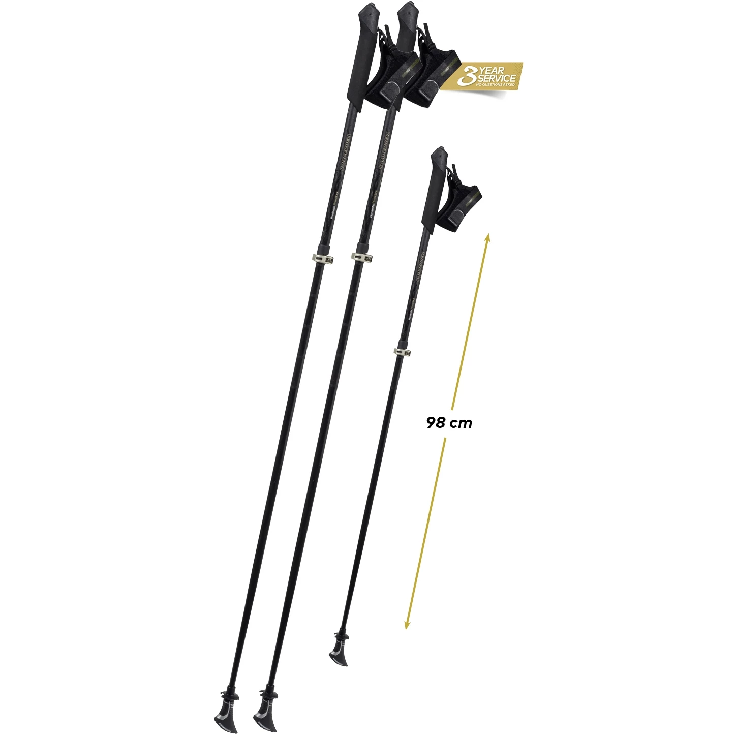 Komperdell Poniente Vario Carbon Nordic Walking Stokken (Paar) - Zwart - Afbeelding 2