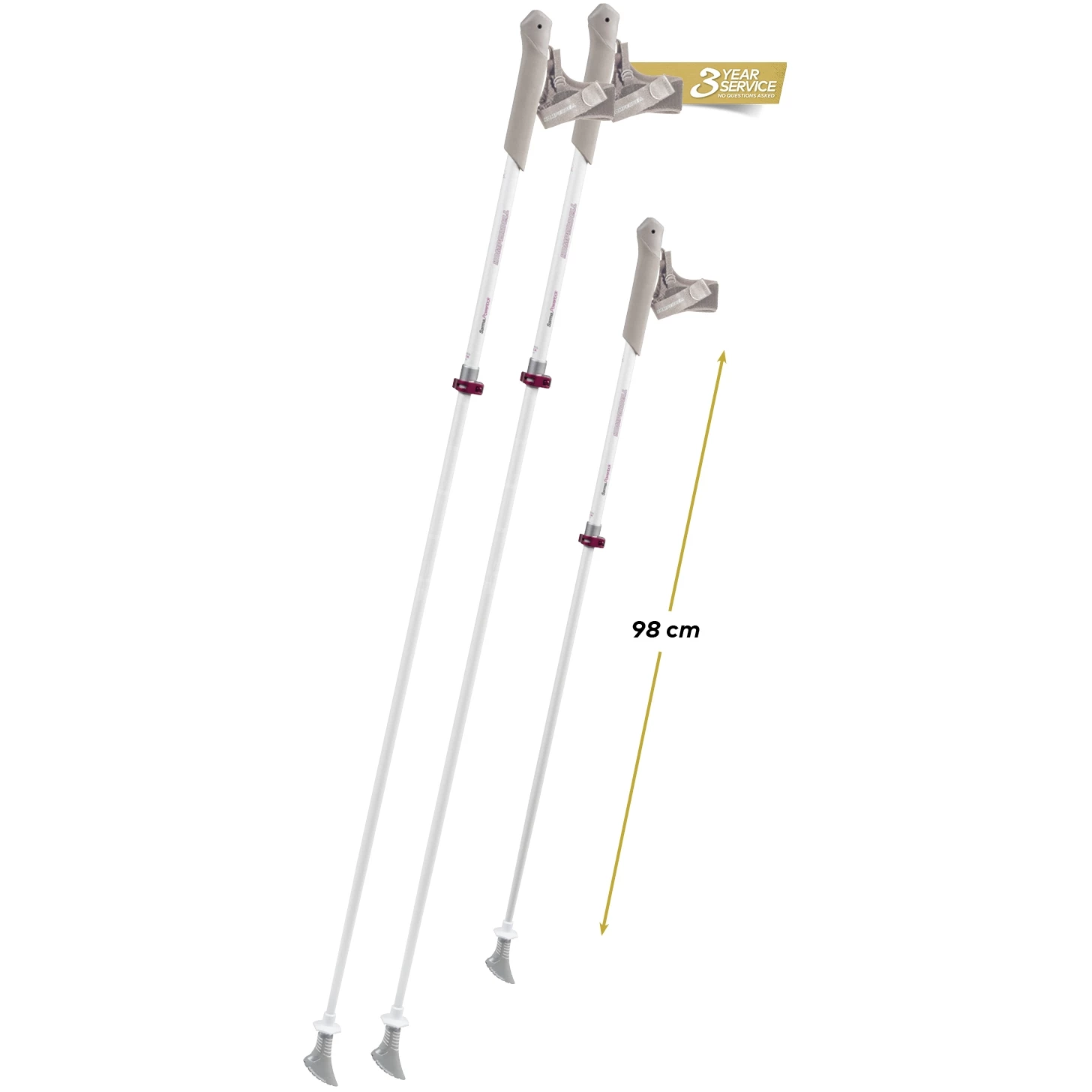 Komperdell Sarma Powerlock Nordic Walking Stokken (Paar) - Wit - Afbeelding 2