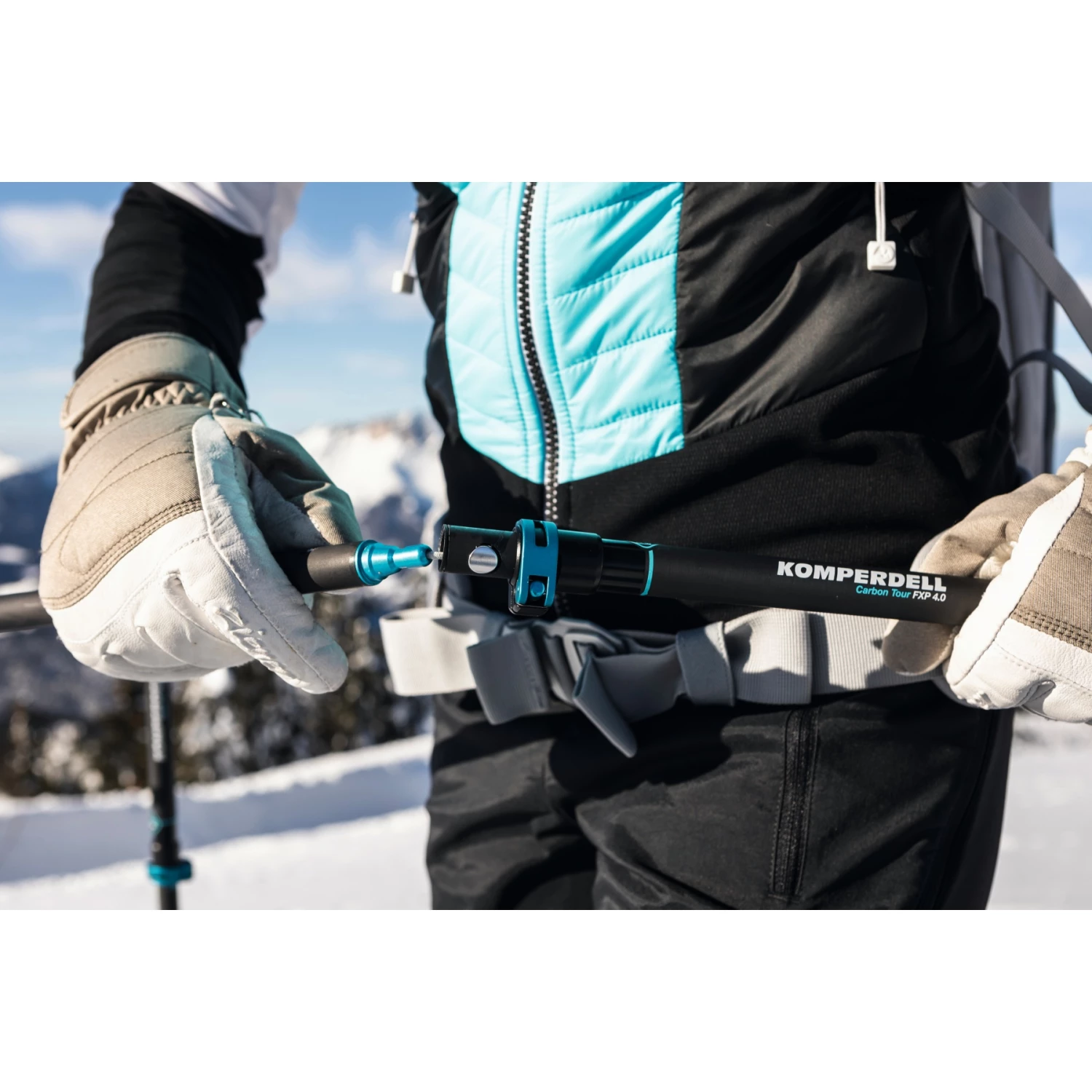 Komperdell FXP.4 Vario Carbon Trekkingstokken (Paar) - Zwart/oranje - Afbeelding 4