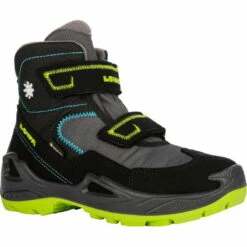 LOWA Milo GTX Mid Kinderschoenen - Zwart/turquoise (Maat 25-35)