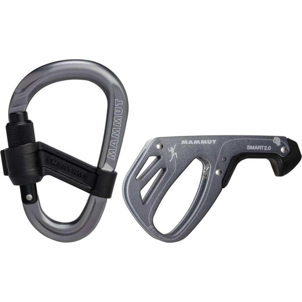 Mammut Smart 2.0 Belay Package Device + Smart HMS Carabiner - Grey